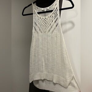 Elizabeth and James ivory knit tank